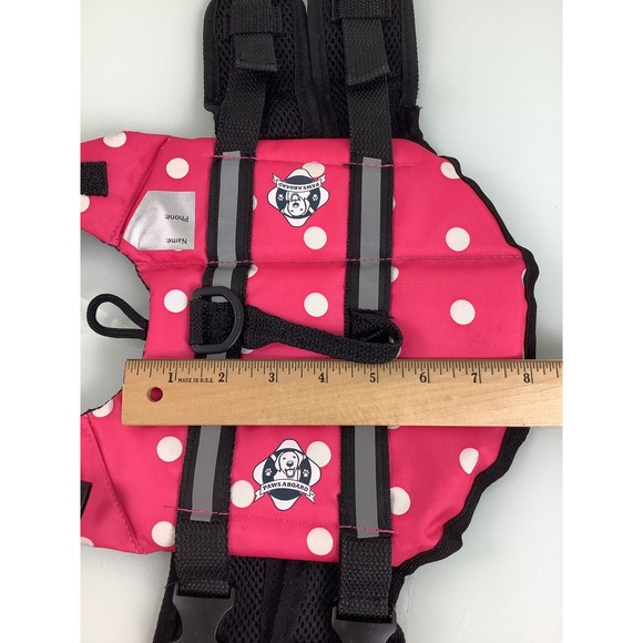 Paws Aboard Polka dots Life Jacket for Dog pink SZ XS NWOT - Picture 10 of 12